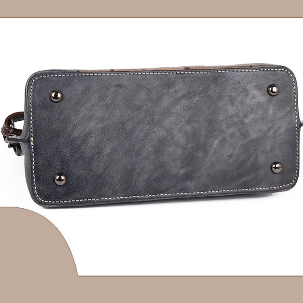 Leather handbag texture single shoulder oblique straddle bag vintage handmade wealth has deer woman bag