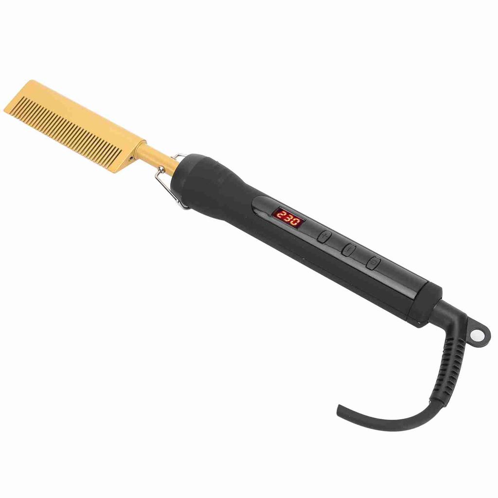 Electric Hair Straightener Comb Straight Curl Dual Use for Women Hair Styling Men Beard Combing