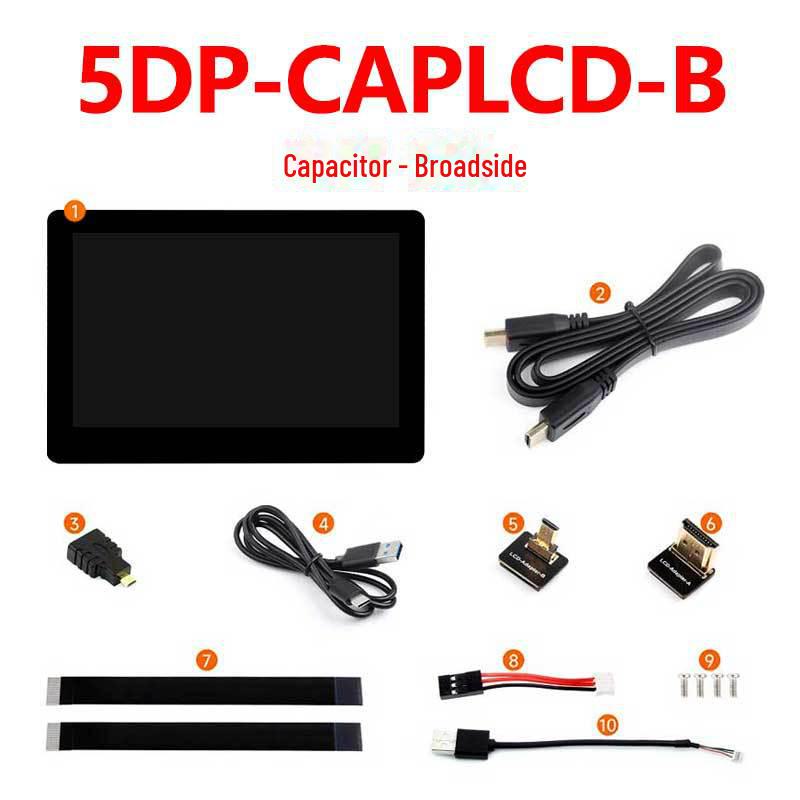 5-inch Raspberry Pi LCD, 1024x600, HDMI, Narrow Edge, Capacitive Touch Display.