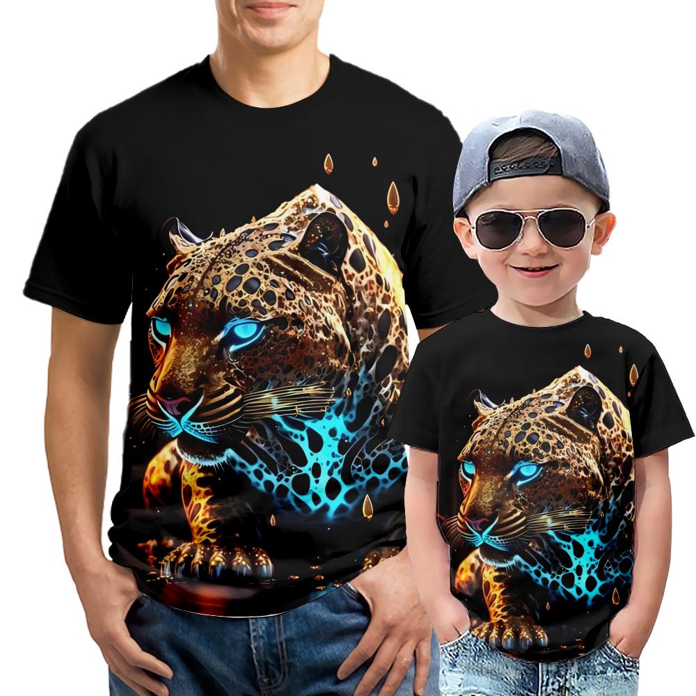 

Леопардовые мужские рубашки с коротким рукавом, унисекс, молодежная одежда 160 темно-синий