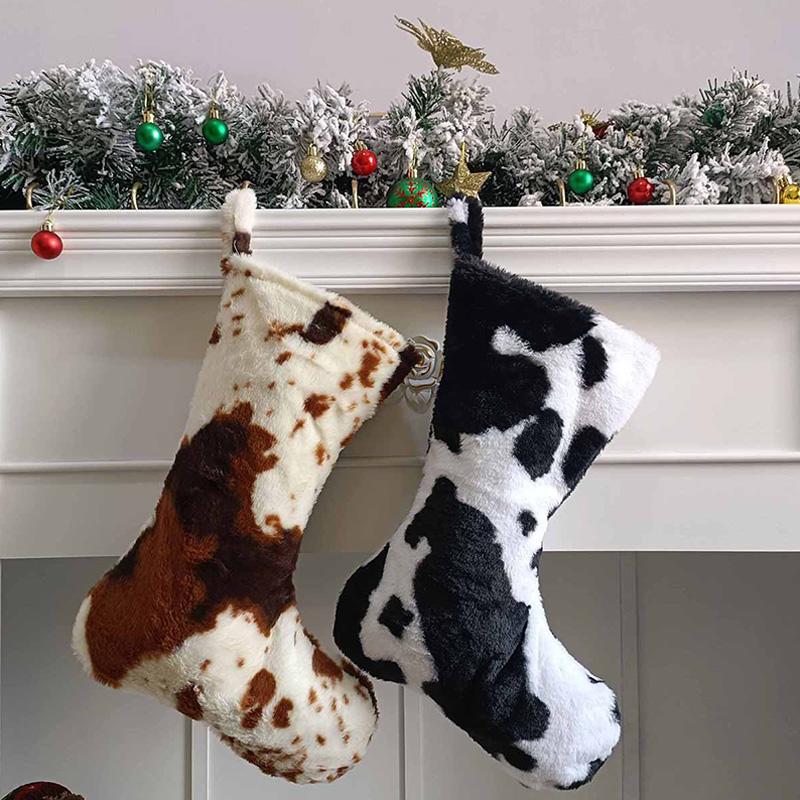 1PC Farmhouse Christmas Gift  Fireplace Decor Large Christmas Stockings