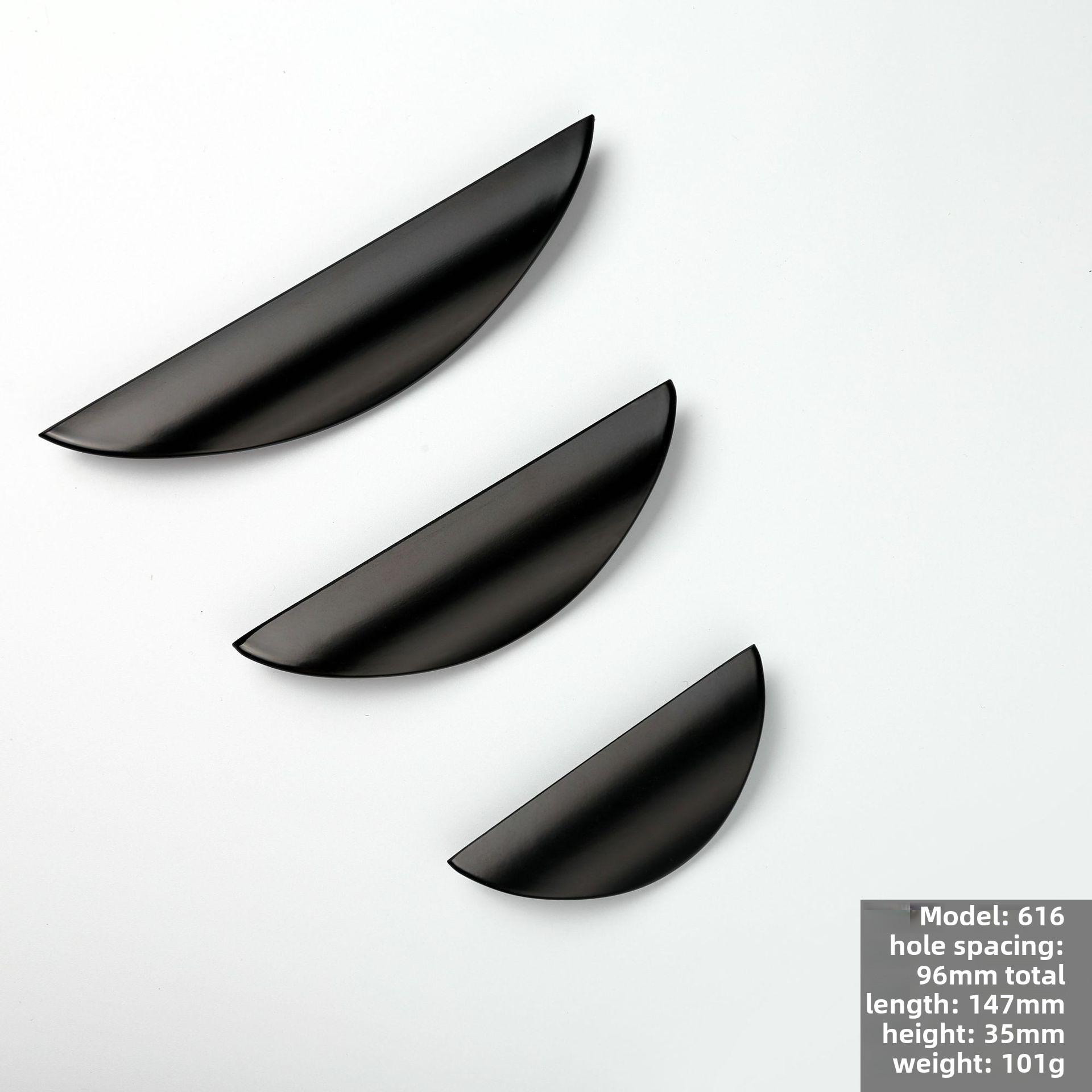 

Ручка для шкафа Nordic Crescent Copper - Современная черная и золотая ручка для ящика