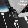 2.4A Dual USB Charger with 2-Port Head, US/EU/KR/UK Compatible, Travel Charger