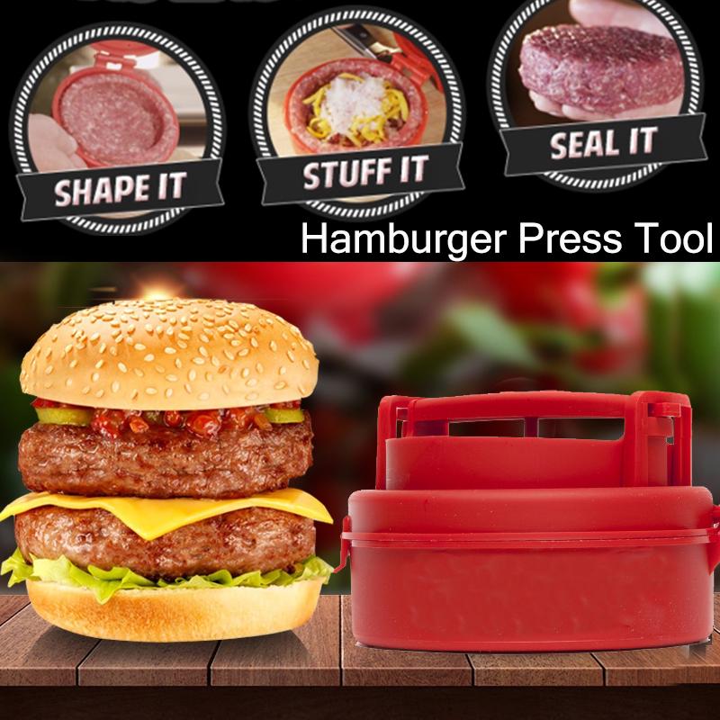 Stuffed Burger Press Meat Beef Grill BBQ Maker Mould Patty Maker Mold Hamburger Press Cooking Tool