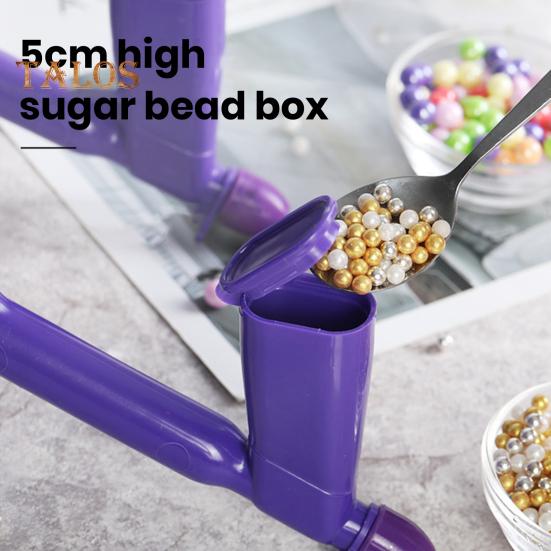 1 ensemble d'applicateur de fausses perles avec 4 tailles de buse en Silicone, Application de perles de bonbons en plastique de qualité alimentaire, outil de décoration de gâteaux desserts