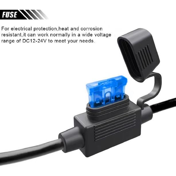 2FT 18AWG SAE Battery Connector, SAE Extension Cord, SAE Connector To O Ring Connectors Terminal Harness, Plug To SAE 2 Pin Quick Release Disconnect