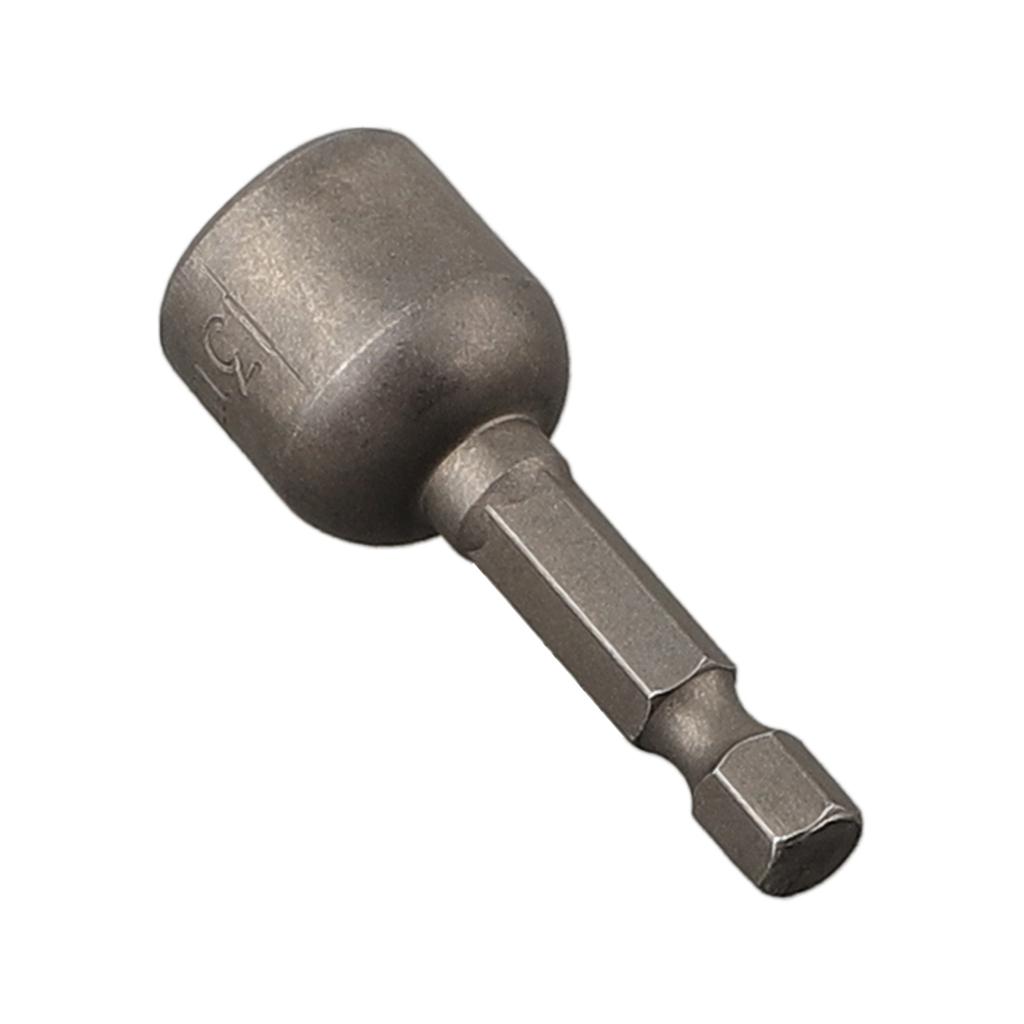 Grey Nut Driver Socket 1pc 6/7/8/9/10/11/12/13mm Chrome Vanadium Steel