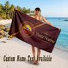 AS Roma FC Design Beach Towel Custom Text Large Towel for Beach Vacation