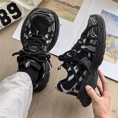 New Men's Casual Sports Shoes Mesh Platform Men's Shoes Trendy Versatile Dad Shoes Men's YH07