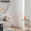 WTEMPO 2PCS Semi Shading Window Screen Living Room Bedroom Balcony Finished Curtains Cheap Sun Protection Thickened White Gauze Curtains