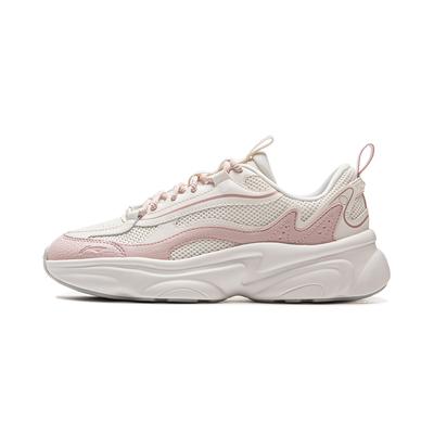 Li Ning Milk Coconut Versatile Retro Thick Sole Fashion Trend Shock Absorption Non-Slip Wear-Resistant Support Low-Top Casual Shoes AGCV130-2