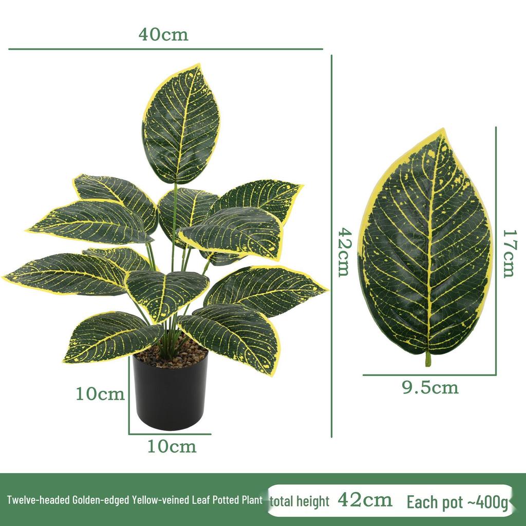 Artificial Potted Green Plant for Indoor and Outdoor Decoration - Home, Hotel, Courtyard, or Desktop Bonsai Ornament.