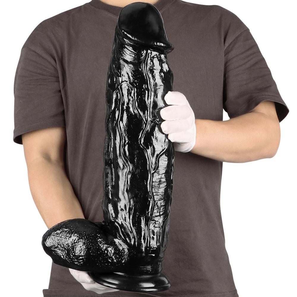 46cm Super Huge Dildo Fisiting Realistic Penis Adult Sex Toy Big Black Dick Anal Plug Masturbator BDSM Pegging Femdom