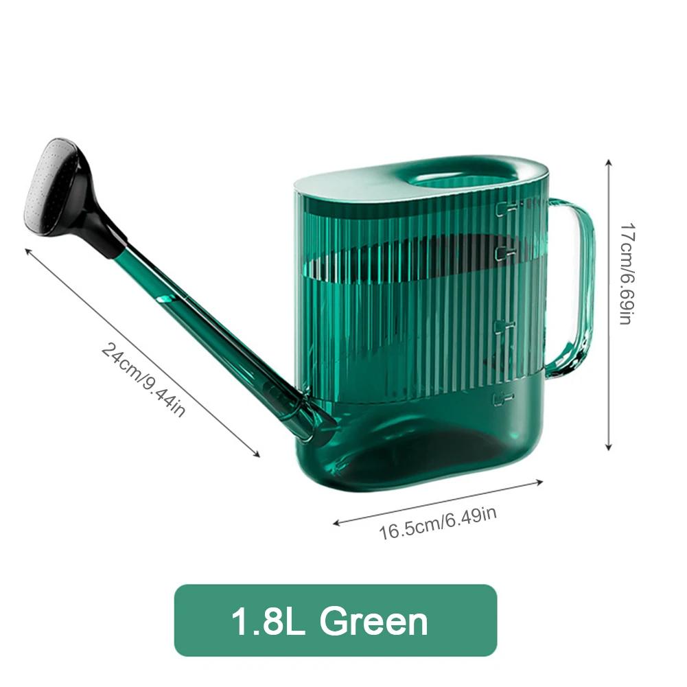 1800ML Watering Can with Sprinkler Head Plastic Watering Can with Long Spout Modern Water Can for Indoor Outdoor Plants