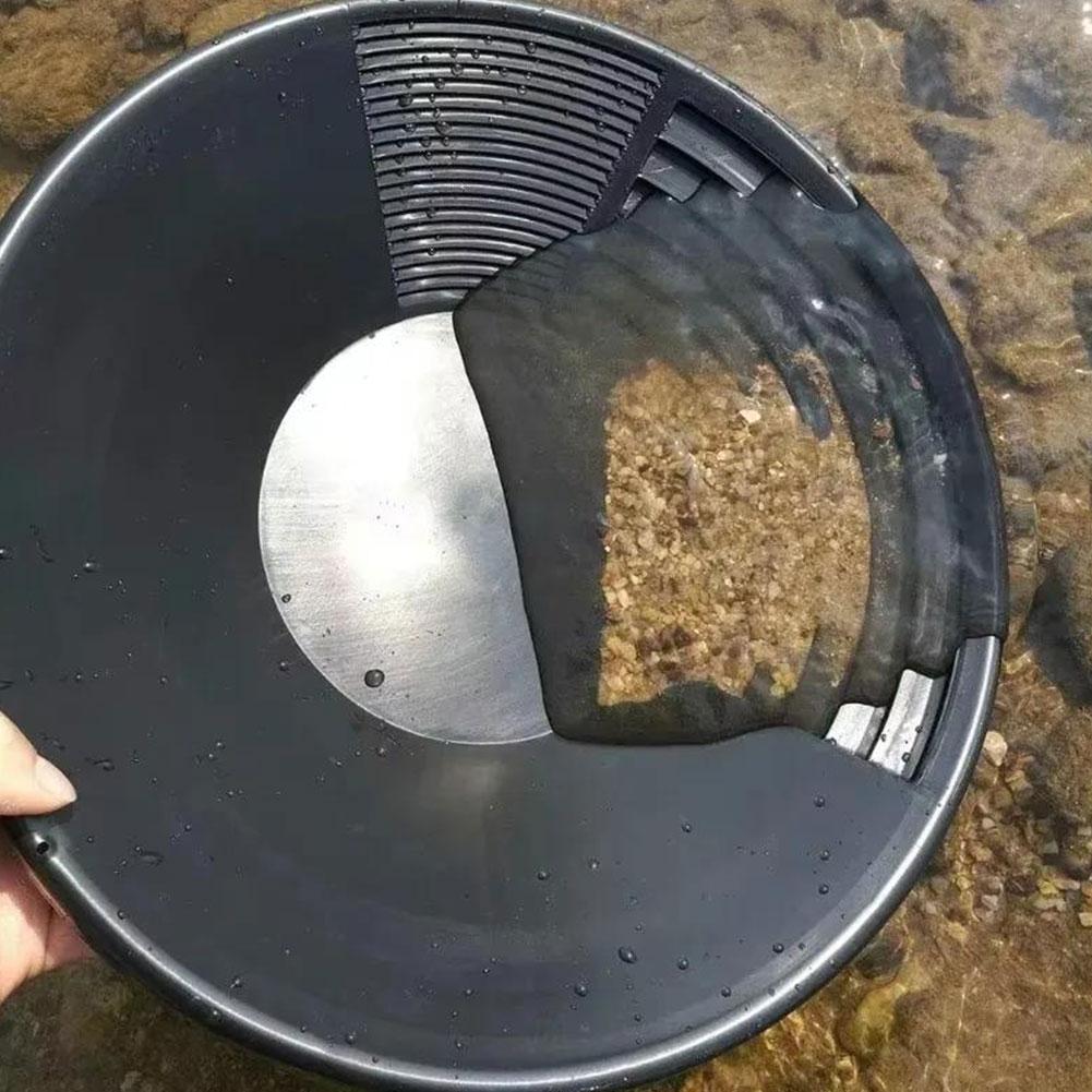 Bacinella da Setaccio per Oro da Esterno, Setaccio da Miniera per la Ricerca d'Oro per Dragaggio e Prospezione, Strumento di Lavaggio per Fiume Compatibile con Rilevatori di Metalli