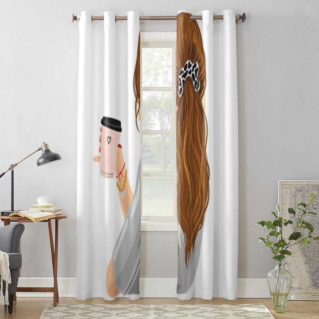 Mode Mädchen Fenster Vorhänge Für Wohnzimmer Schlafzimmer Luxus Moderne Küche Vorhänge Stoff Vorhänge