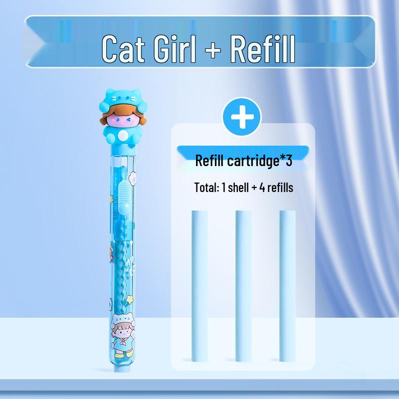 Cartoon 3D Shape Retractable Eraser for Elementary Students - Low Dust, Clean Pencil Eraser