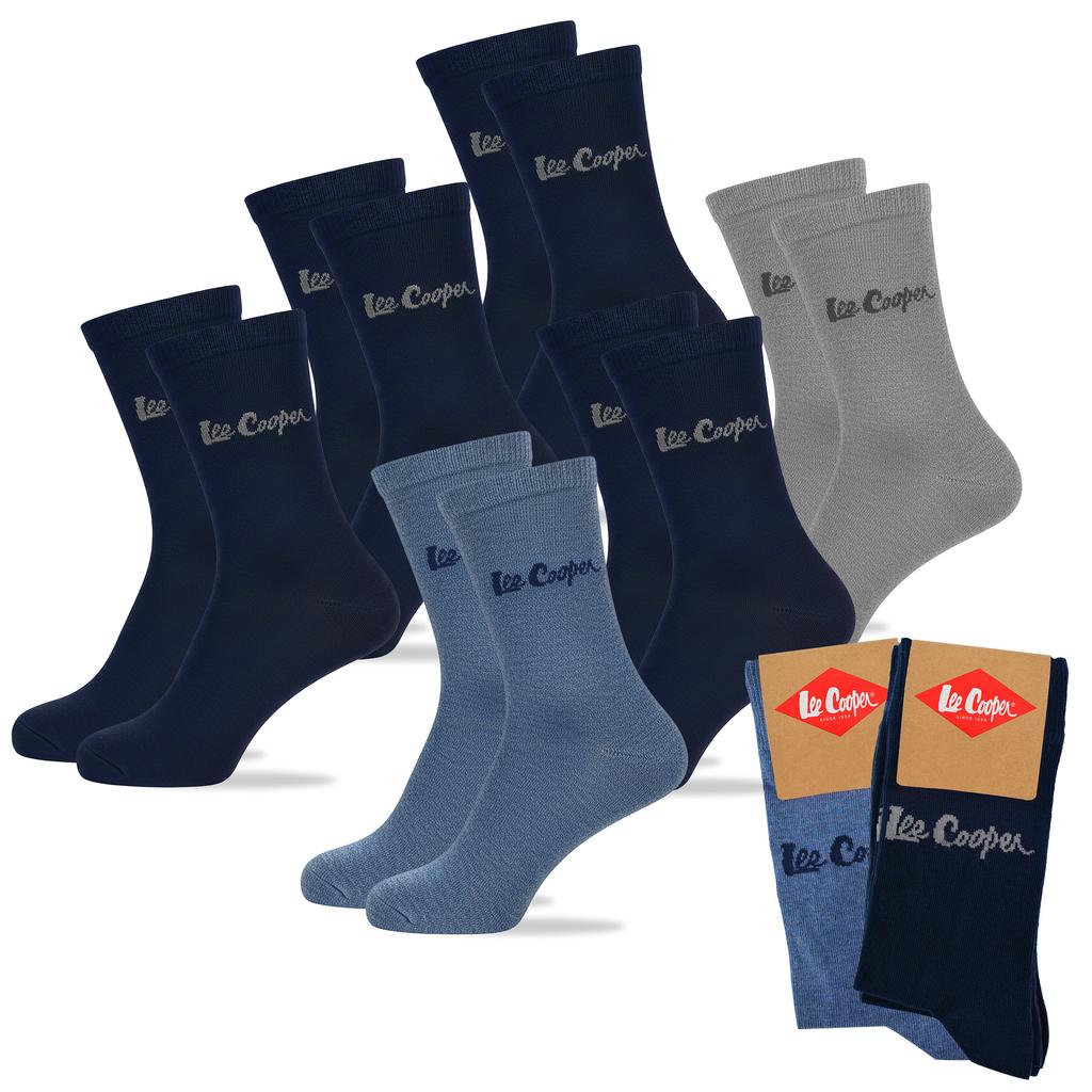 Lee Cooper Men's Socks 6 Pairs Long Cotton Logo