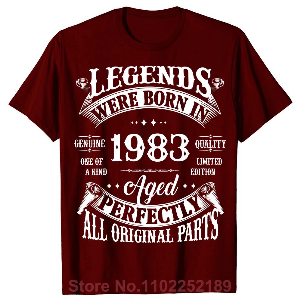 40. ročník Vintage legendy narozené v roce 1983 40 let staré trička grafické bavlna streetwear krátký rukáv dárky k narozeninám