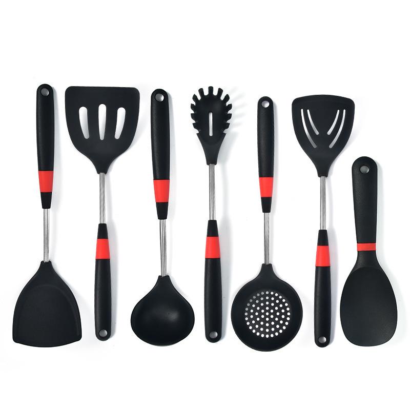 Silicone Spatula Set: Frying, Soup, Rice, Noodle Strainer, Hot Pot, Cooking Tools