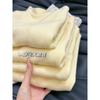 Tender yellow soft waxy semi-turtleneck knitted sweater women's autumn and winter stacked wear inner top versatile bottom long sleeve