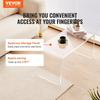 Acrylic Coffee Table, C-Shaped Clear Acrylic End Table, 16.3 inch high Transparent Acrylic Side Table, for Coffee, Drink, Food, Snack used in Living