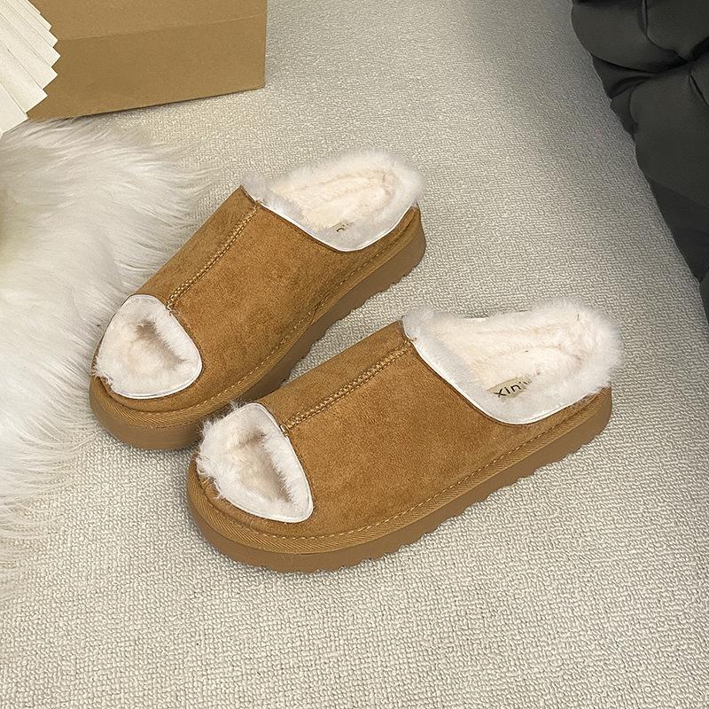 

2025 новая обувь для дома, теплая, плюшевая, нескользящая, плюшевые хлопковые тапочки премиум-класса, повседневные женские тапочки-моп из хлопка для пальцев 40 верблюд