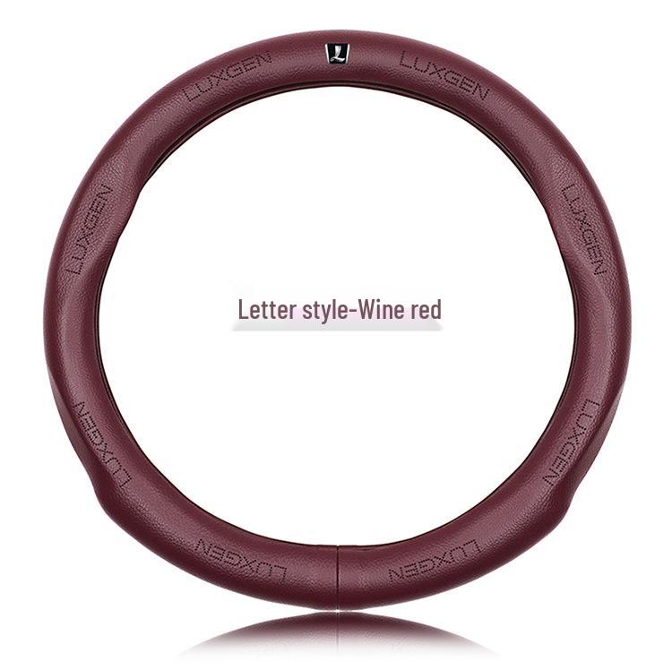 Genuine Leather Luxgen Steering Wheel Cover - Universal Fit for U6, Big 7, S5, U5, 7MPV, Na 5, Rui 3 Models