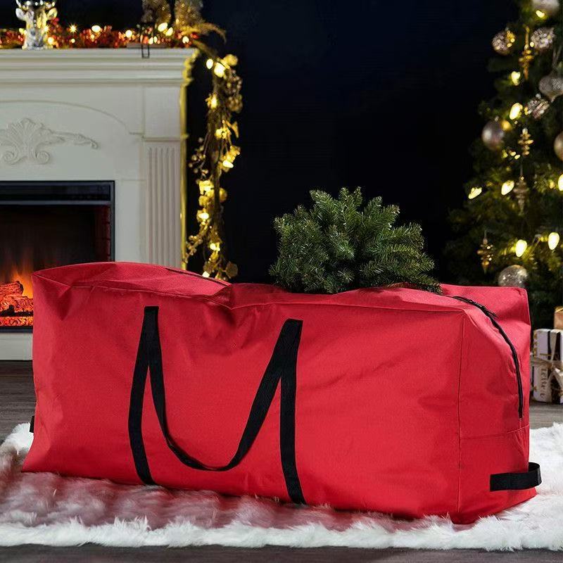Christmas Tree Storage Bag Foldable Storage Box Oxford Fabric Container Heavy Duty Xmas Home Waterproof&Dustproof with Zipper