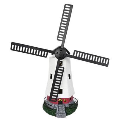 Solarbetriebenes Harz-Dekorationsobjekt Außen Garten Hof Licht Drehende Windmühlen Dekoration
