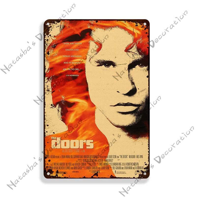 Rock Band Sign DOORS Decorative Sign Jim Morrison Metal Sign Rusty Metal Plaque Retro Metal Poster Music Metal Sign BAR PUB Sign