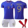 Mens Cycling Jerseys French Team Home Mbappe 10 Football Shirt Set Sports