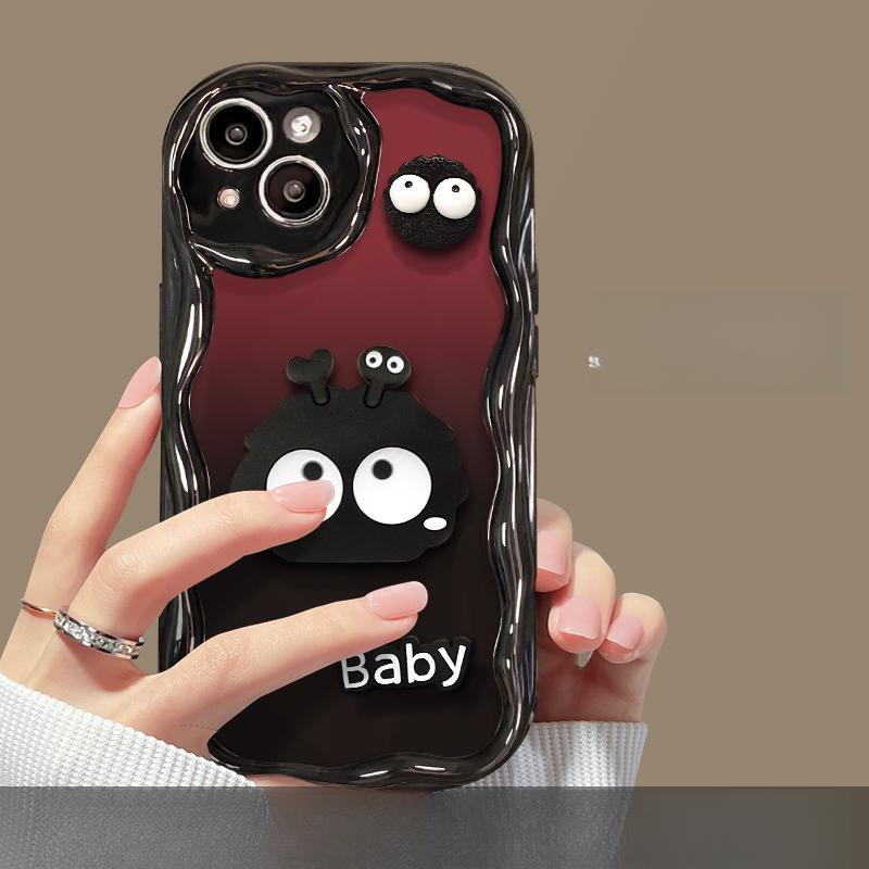 

Подходит для Apple 15promax Чехол для мобильного телефона iPhone 14/13 Coal Ball Doll Lanyard 11/12 Silicone Anti-Fall Xs iPhone 15