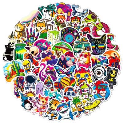 50 Street Art Hip Hop Colorful Graffiti Stickers Trendy Street Dance Rap Decorative Stickers DIY Motorcycle Stickers
