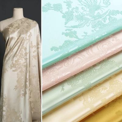 Wide 150cm Acetate Satin Jacquard Fabric Chinese Style Glossy Silk Jacquard Cloth For DIY Sewing Dress Shirt Apparel Cheongsam