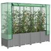 VidaXL Raised Planter with Rattan-Look Cover 160x40x138 Cm, Raised Garden Planter, Raised Flower Box, 4015858