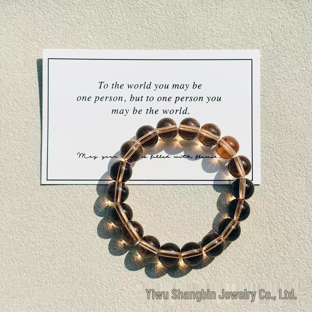 Multicolor Crystal Beaded Bracelet - Women's Korean Style Friendship Jewelry