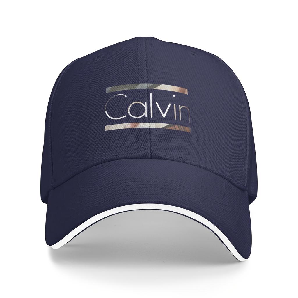 1 Calvin Baseballkappe verstellbares Band rot-graues Muster Dad Hat atmungsaktives Netz hinterer Schirm geeignet für Männer und Frauen