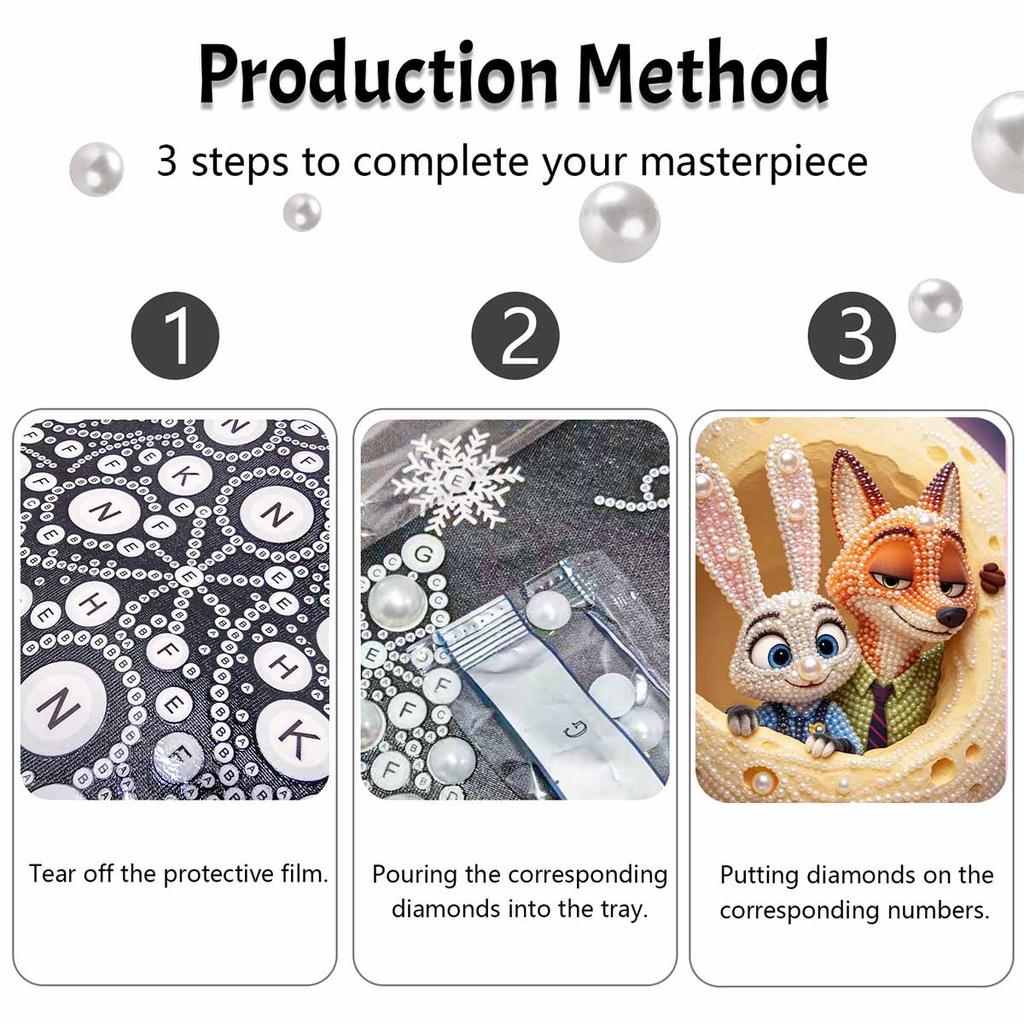 Disney Zootopia Pearl Painting Handmade DIY Pearl Art Painting Simple Living Room Hanging Painting Decoration