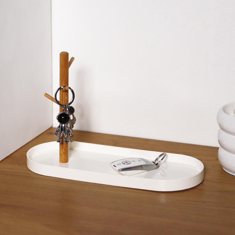 2025 New Nordic Bamboo Tree Branch Storage Tray Living Room Desktop Key Hanger Jewelry Display Frame