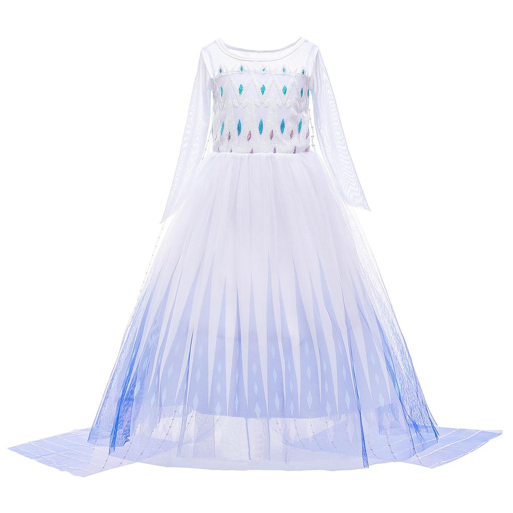 Elsa Princess Dress Frozen 2 Girls Elsa Dress Summer Children's Skirt Dress Love Sand Dress Women