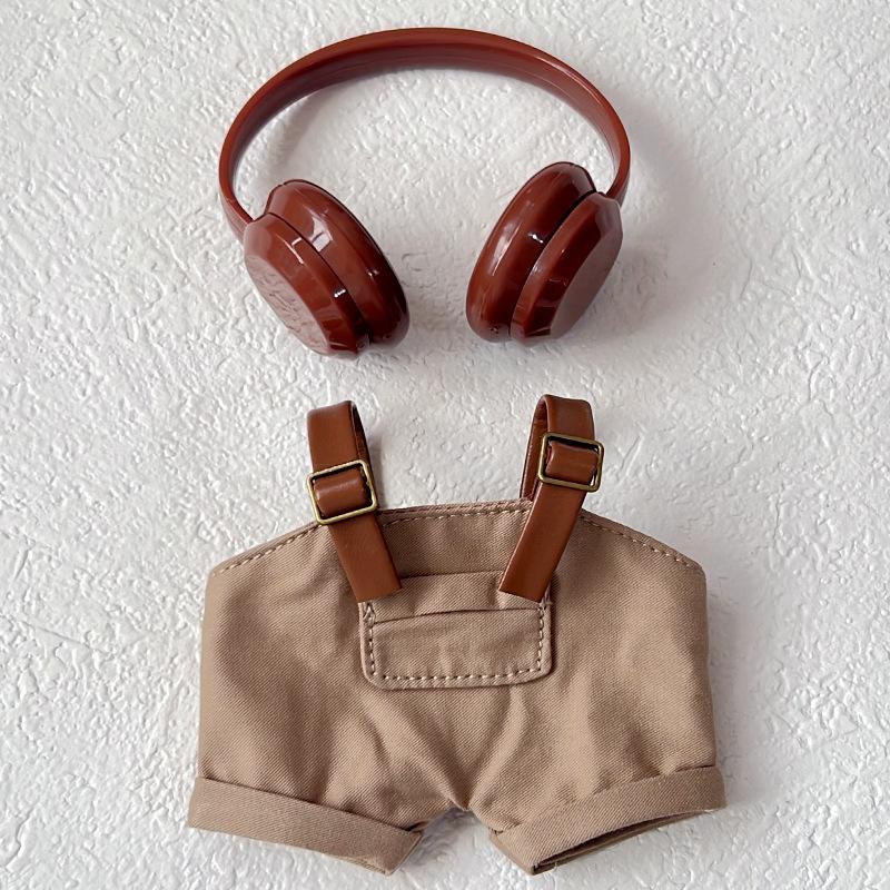 

Для 15/17см одежды Лабубу Макарон Модный наряд Бретели Штаны Наушники Камеры Обувь Лабубу 3.0 Сделай сам Подарочные аксессуары No doll