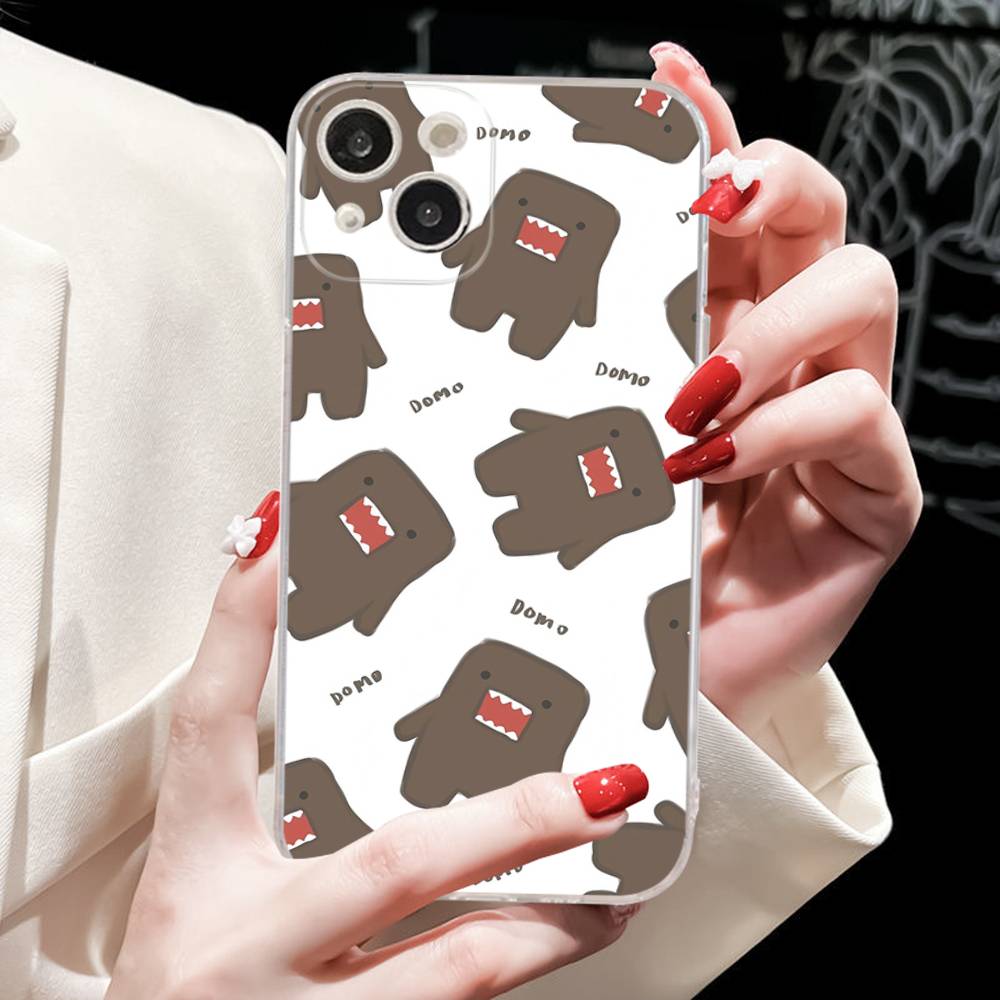 Cute Domo Kun Phone Case For IPhone 17 16 15 14 13 11 12 Pro Max 16 Plus Transparent