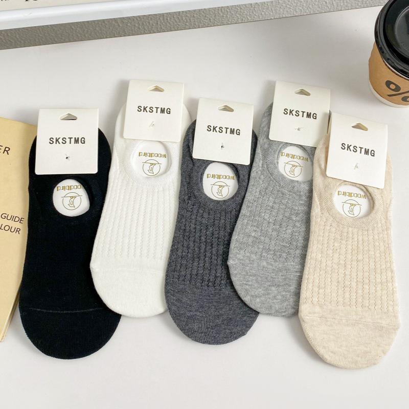Women's Breathable Mesh Ankle Socks, Non-Slip, Cotton, Invisible, Low-Cut for Summer