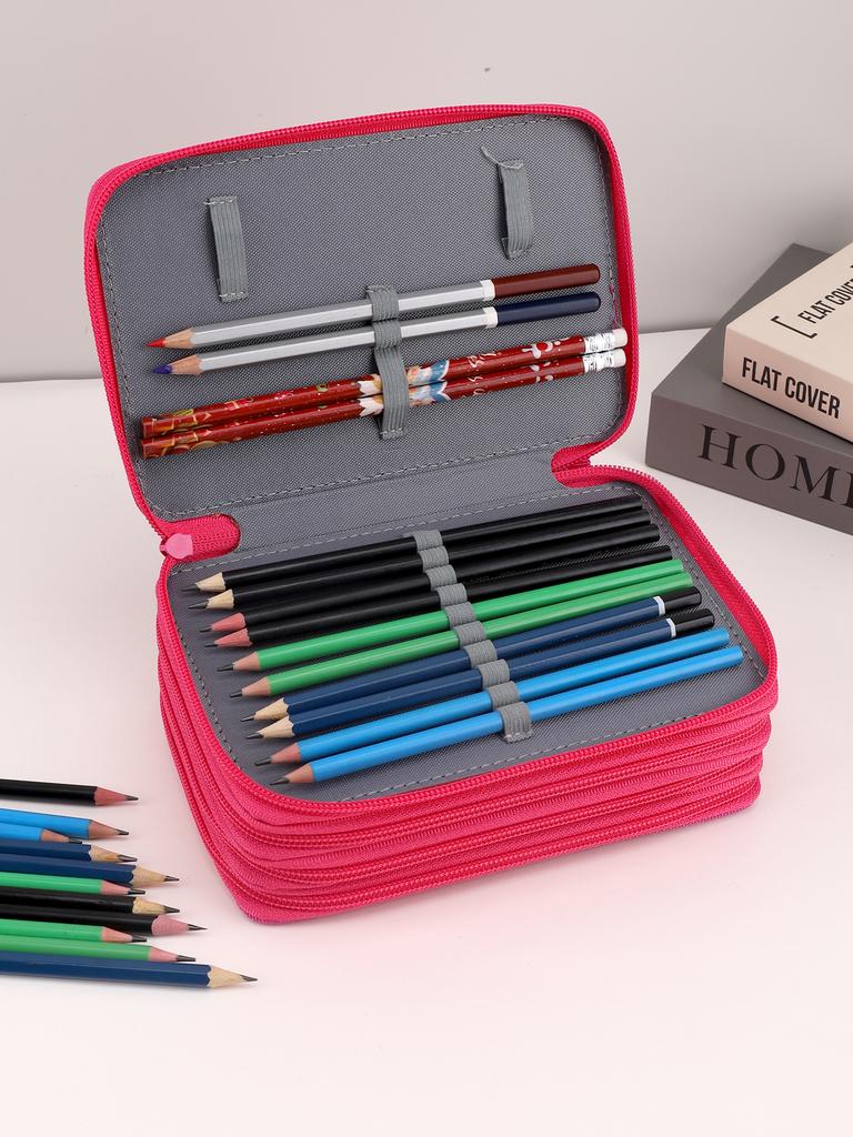 4-Layer Large-Capacity Art Pencil Case, Stationery Storage Pencil Case, Back To School Pencilcase School Supplies Pencil Cases