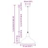 Adjustable Height Pendant Lamp E27 Orange Glossy Ø31 cm Metal