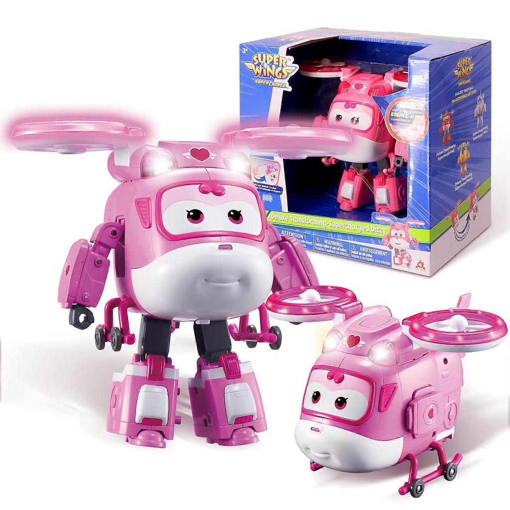 5-inch Transforming Jett, Dizzy and Donnie Airplane Robot Action Figures – Transformation Animation Kids' Toys