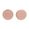 MIU MIU Emaille Buchstaben Logo Ohrringe Damenohrringe Rosa 5JO912-2F6T-F0615