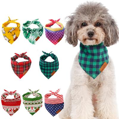 Haustier Hund Welpe Katze Halstuch Bandana Halsbänder Halstuch Weihnachtsdruck Schal