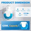 15 Oz/420 Ml Foaming Soap & Hand Sanitizer Dispenser – Wall-Mounted, Touchless, 4 Adjustable Levels